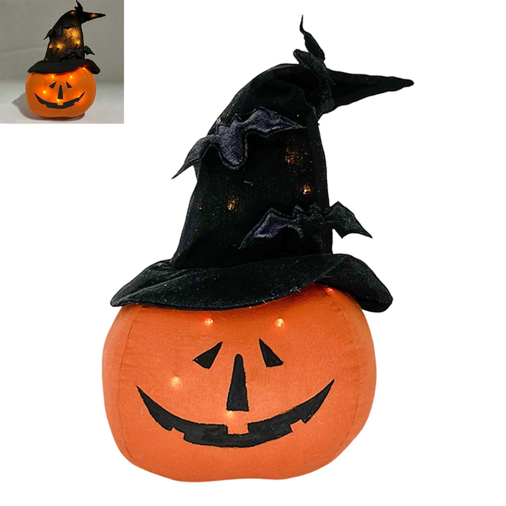 Lighted Plush Jack O Lantern