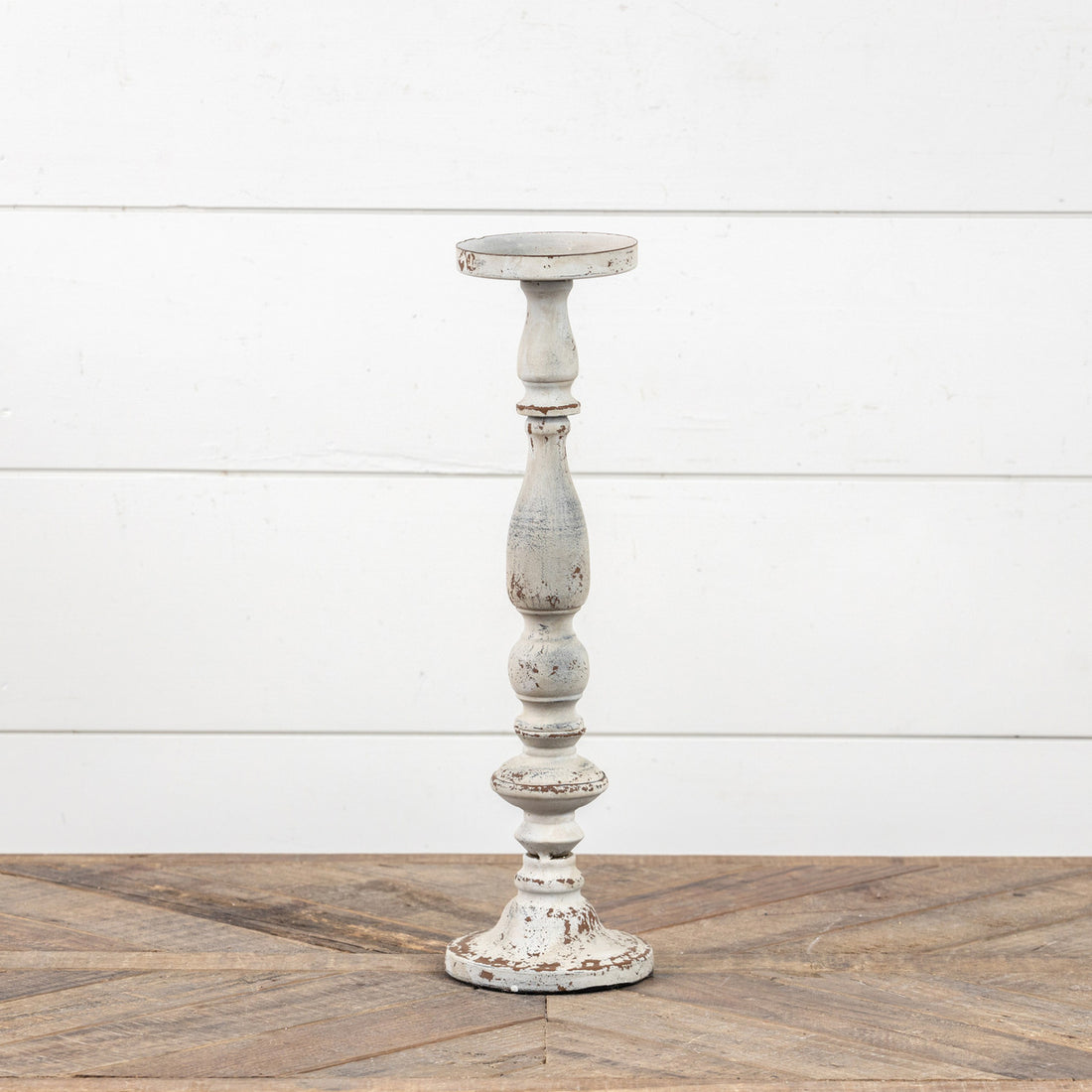 Aged Pillar Candle Stand