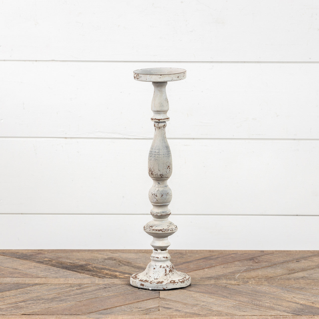 Aged Pillar Candle Stand