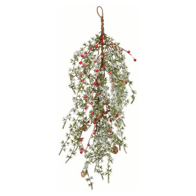 Frosted Mini Pine, Berry Drip Garland