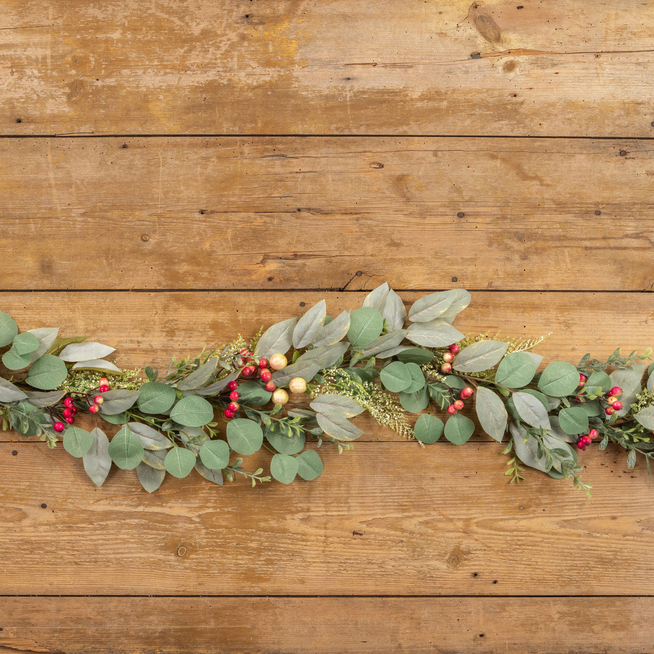 Mixed Leaves w/ Berries Garland