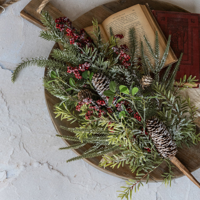 Frosted Mixed Foliage w/ Berries