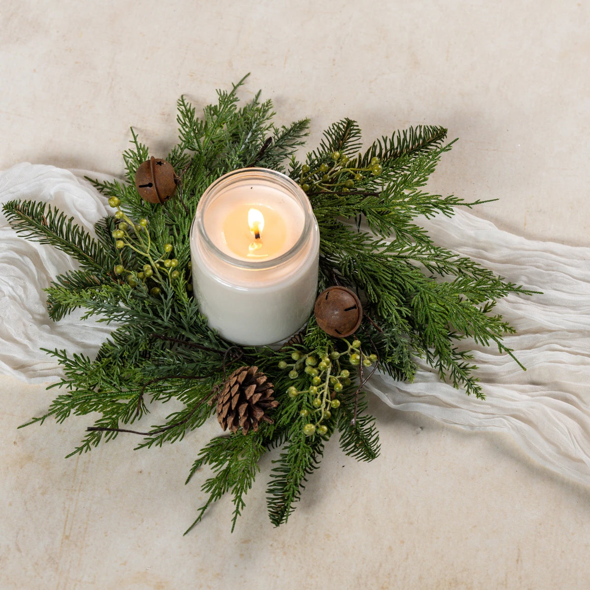 Soft Touch Pine & Cedar w/ Bells Ring