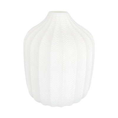 Chevron White Vase