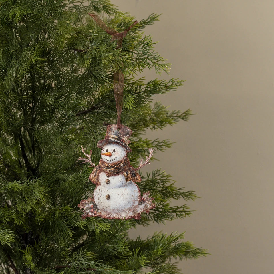 Metal Snowman Ornament