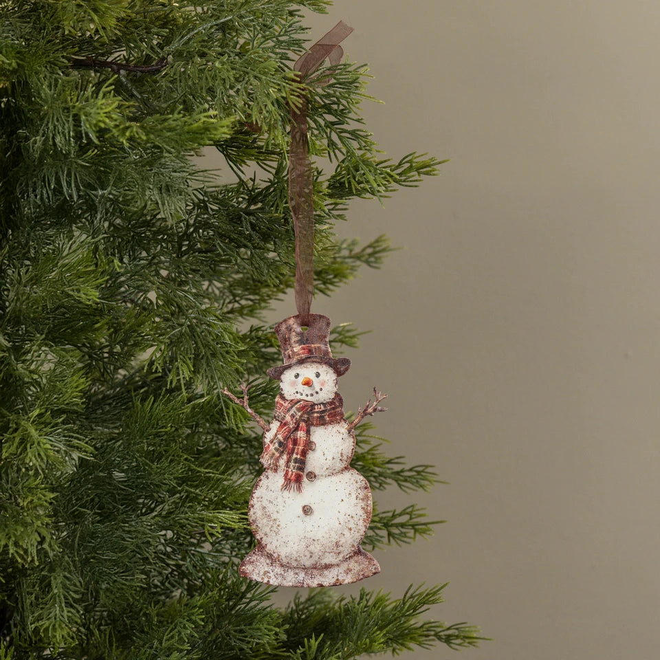 Metal Snowman Ornament