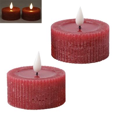 Red Tea Light - Set/ 2