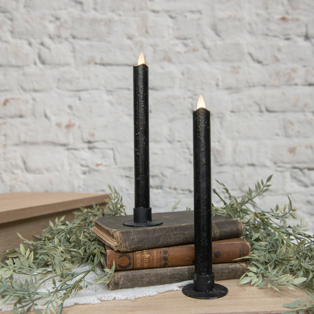 Moving Flame Taper Candle