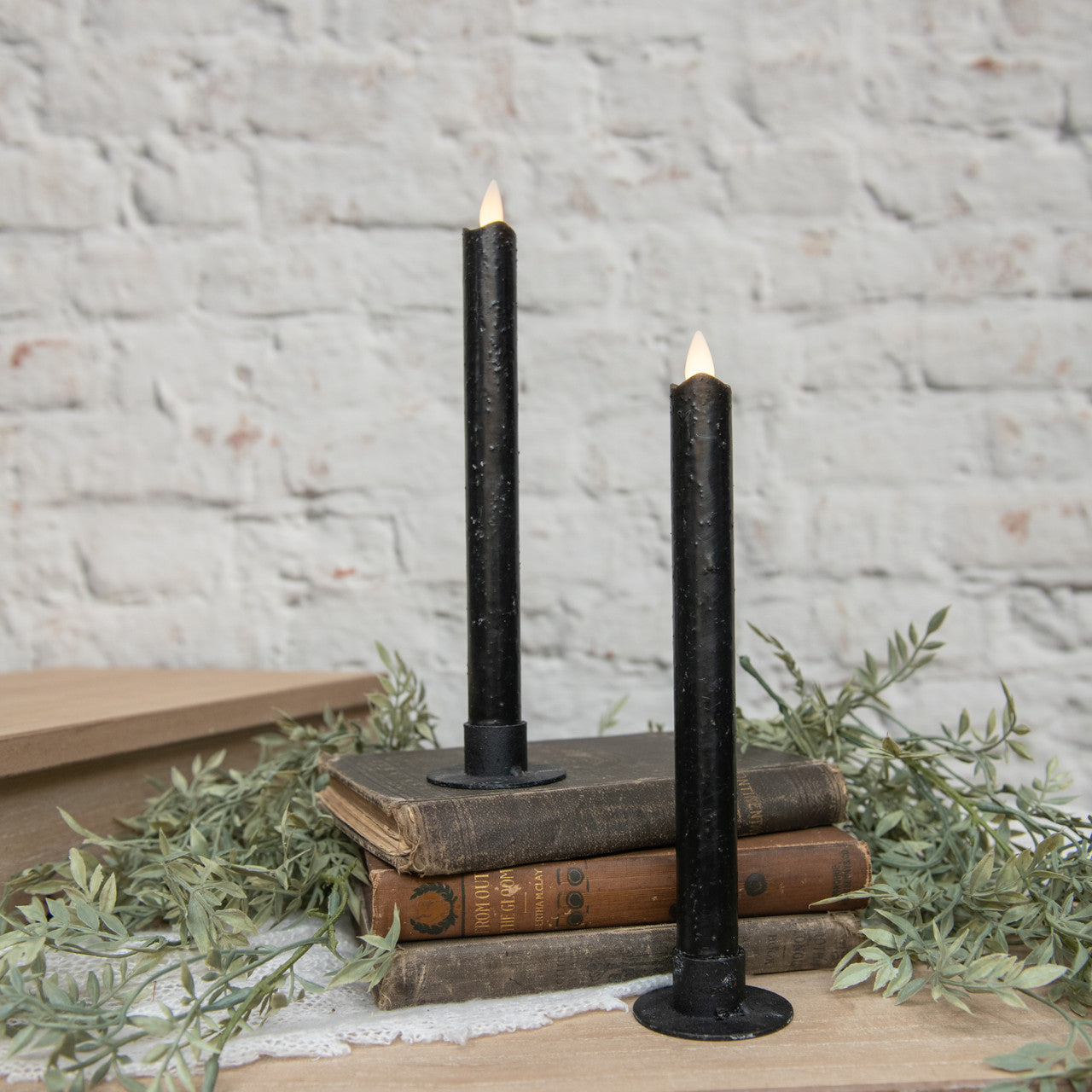Moving Flame Taper Candle