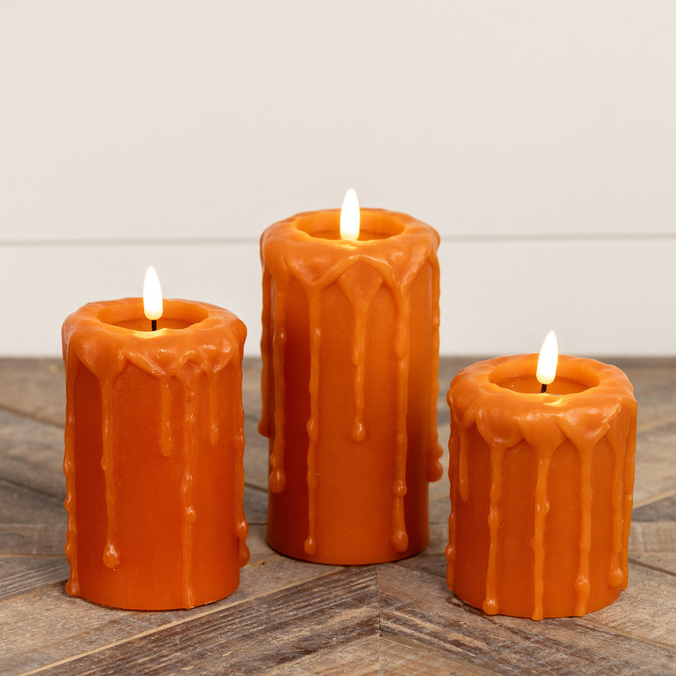 Orange Pillar Candle