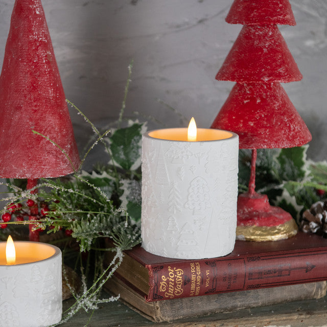 Holiday Embossed 3D Candle