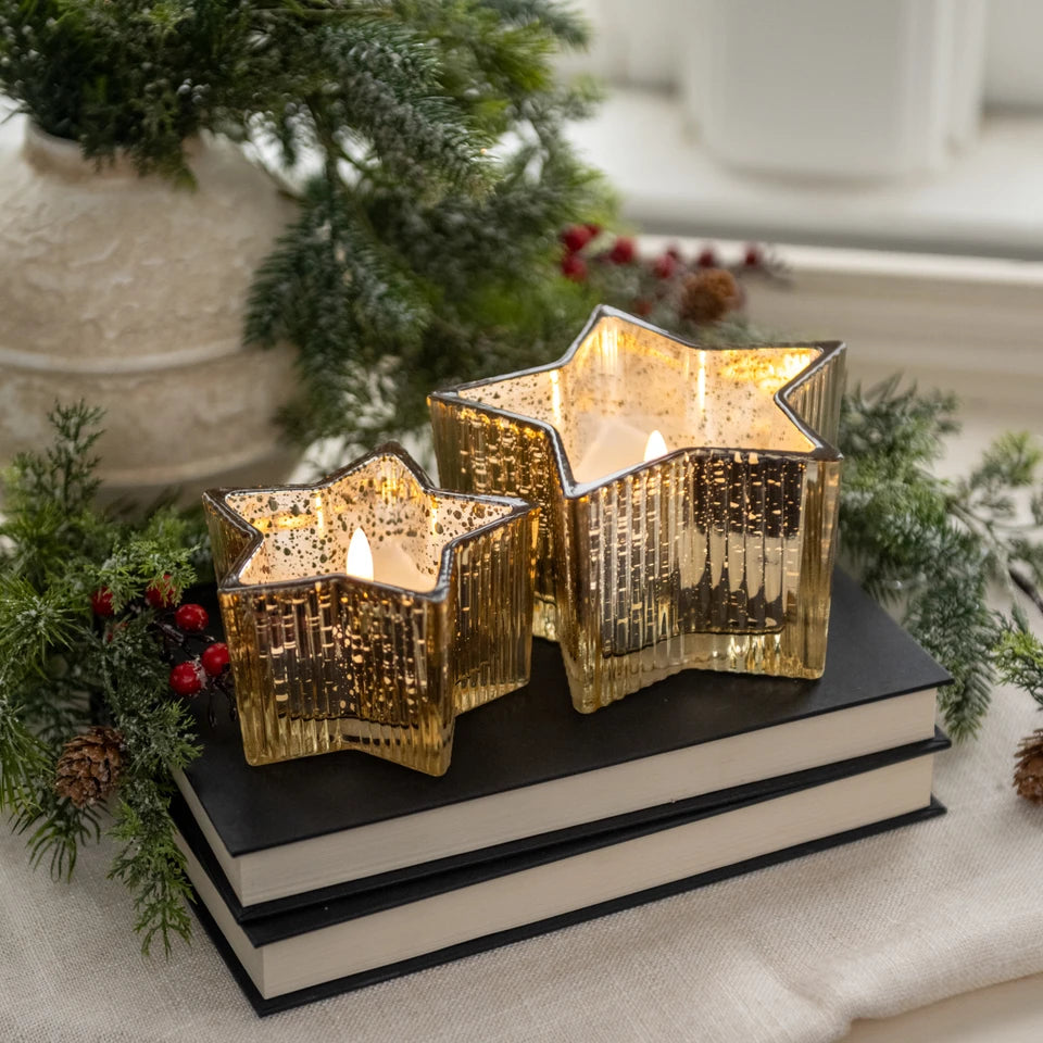 Gold Mercury Star Candle