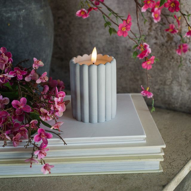 Grey Marble Cement Candle