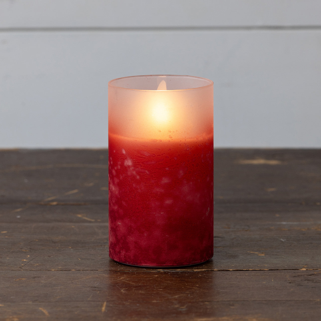Red Frosted Candle