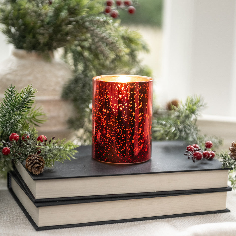 Mercury Glass 3D Flame Candle