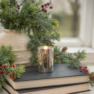 Mercury Glass 3D Flame Candle