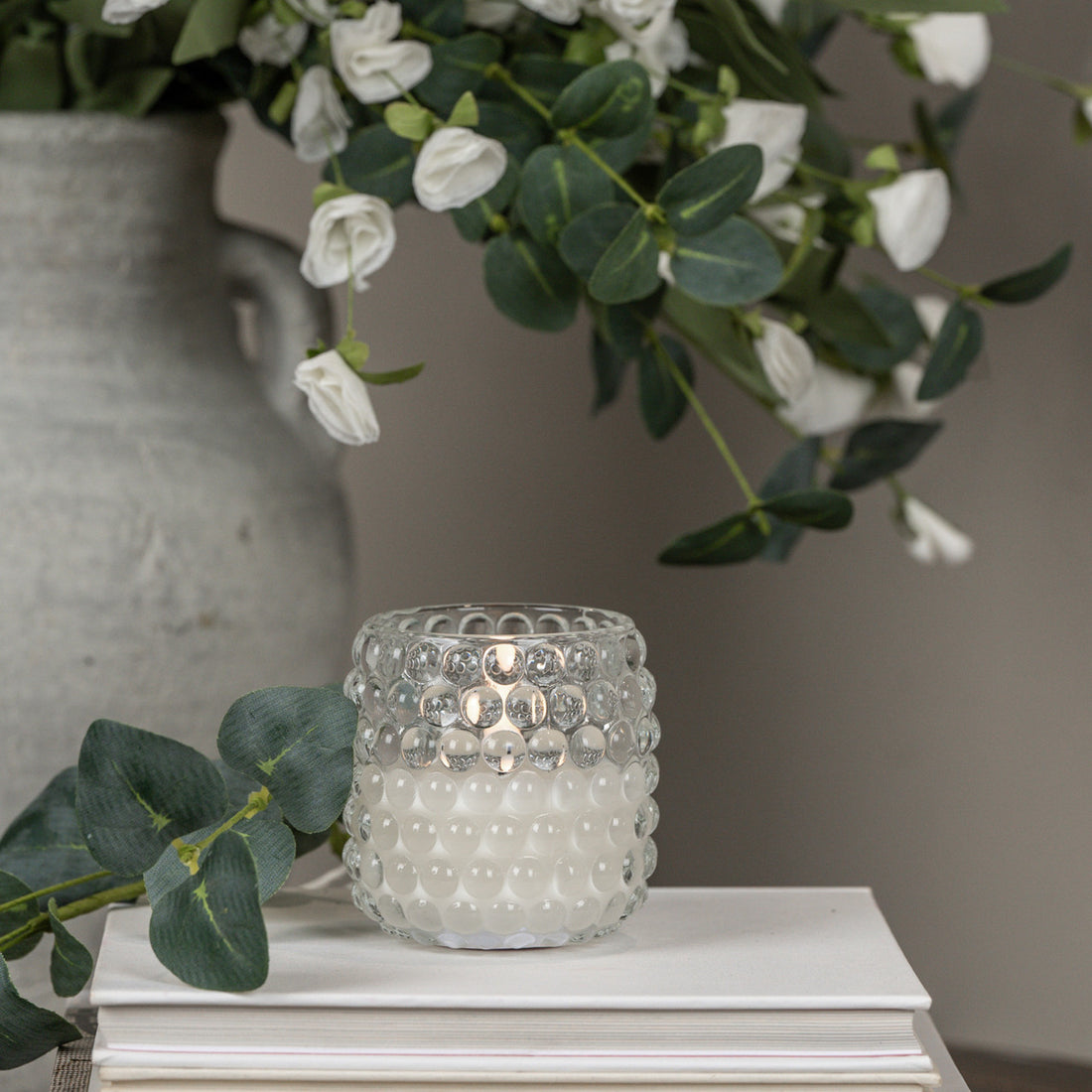 Hobnail 3D Flame Candle