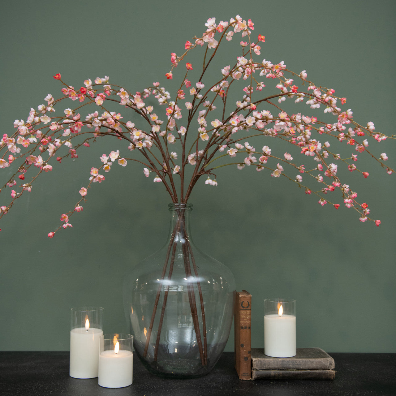 Pink & White Blossom Spray