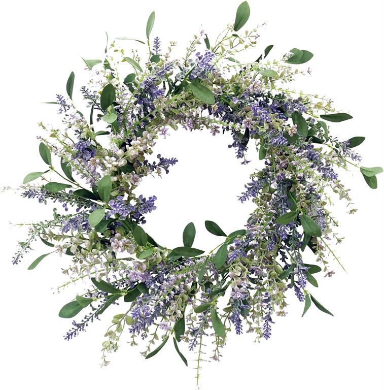 Lavender & Leaf Wreath