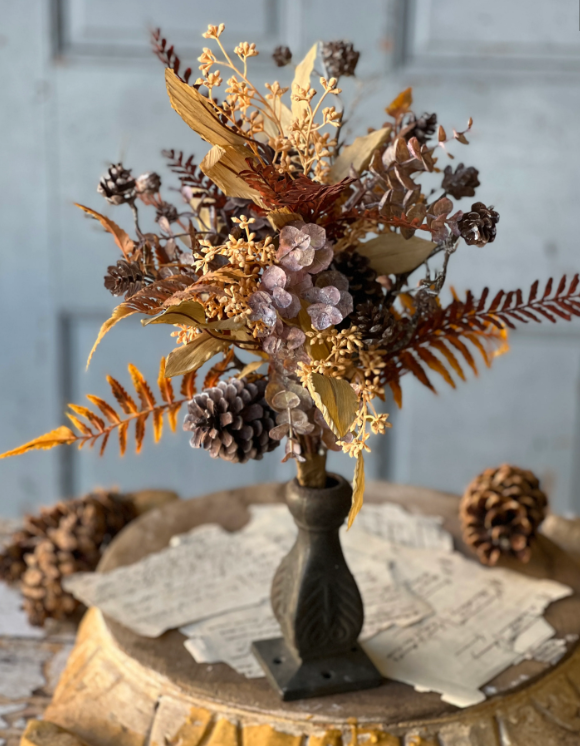Falling Cone & Fern Bouquet | 18"