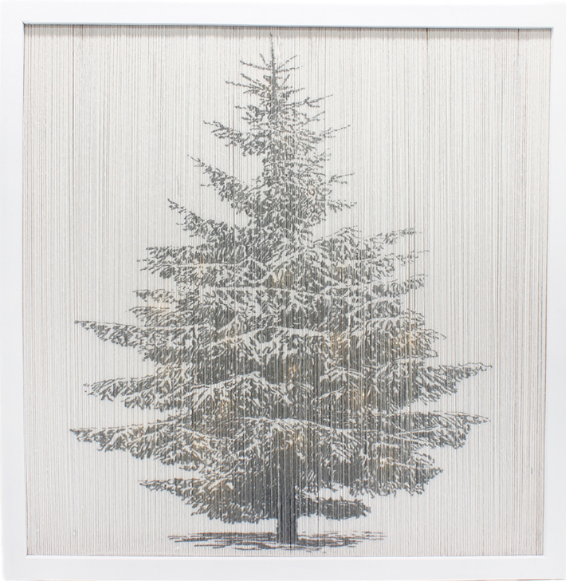 Light Up Whitewashed Christmas Tree Frame