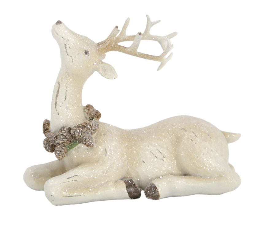 Resin Deer w/Wreath