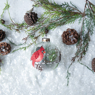 Cardinal Globe Ornament