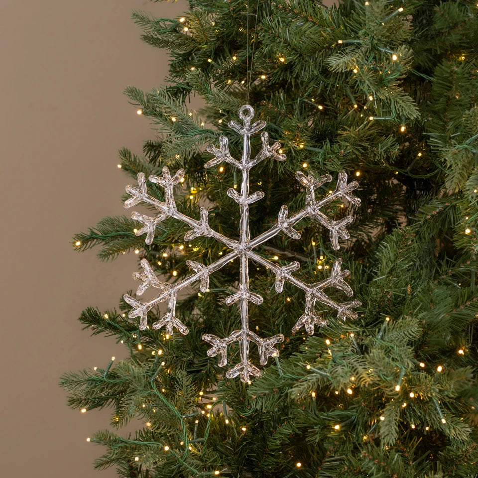 Silver Fused Snowflake Ornament