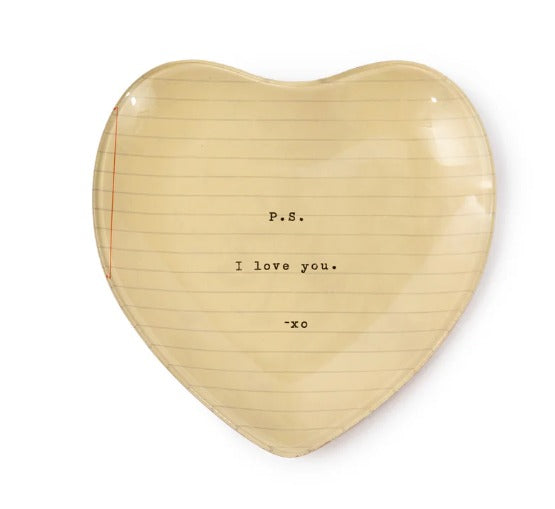 PS I Love You Heart Plate