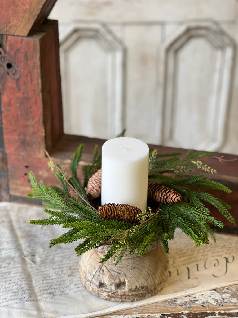 13" Pencil Pine Candle Ring