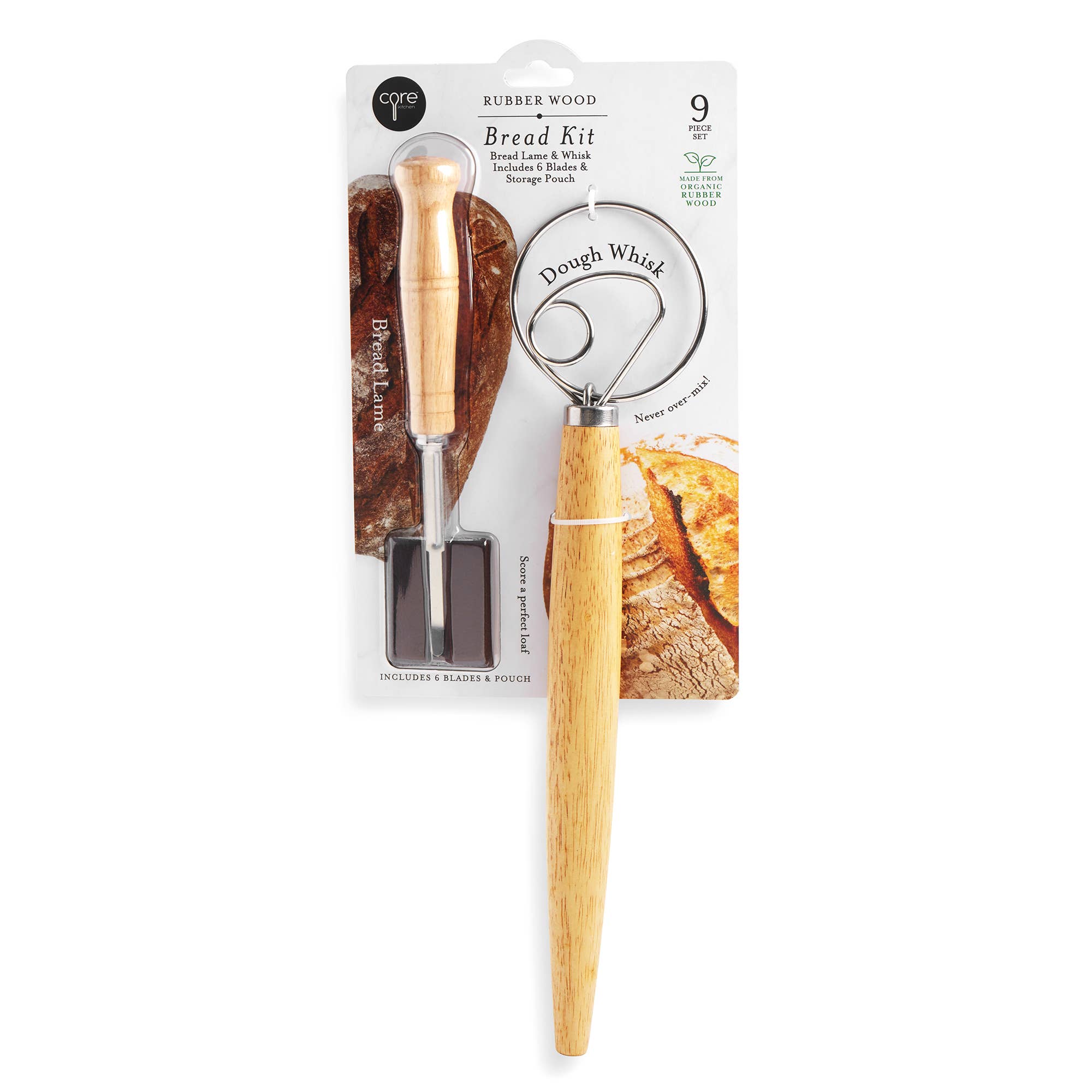 Bread Making Set w/ Bread Whisk and Bread Lame