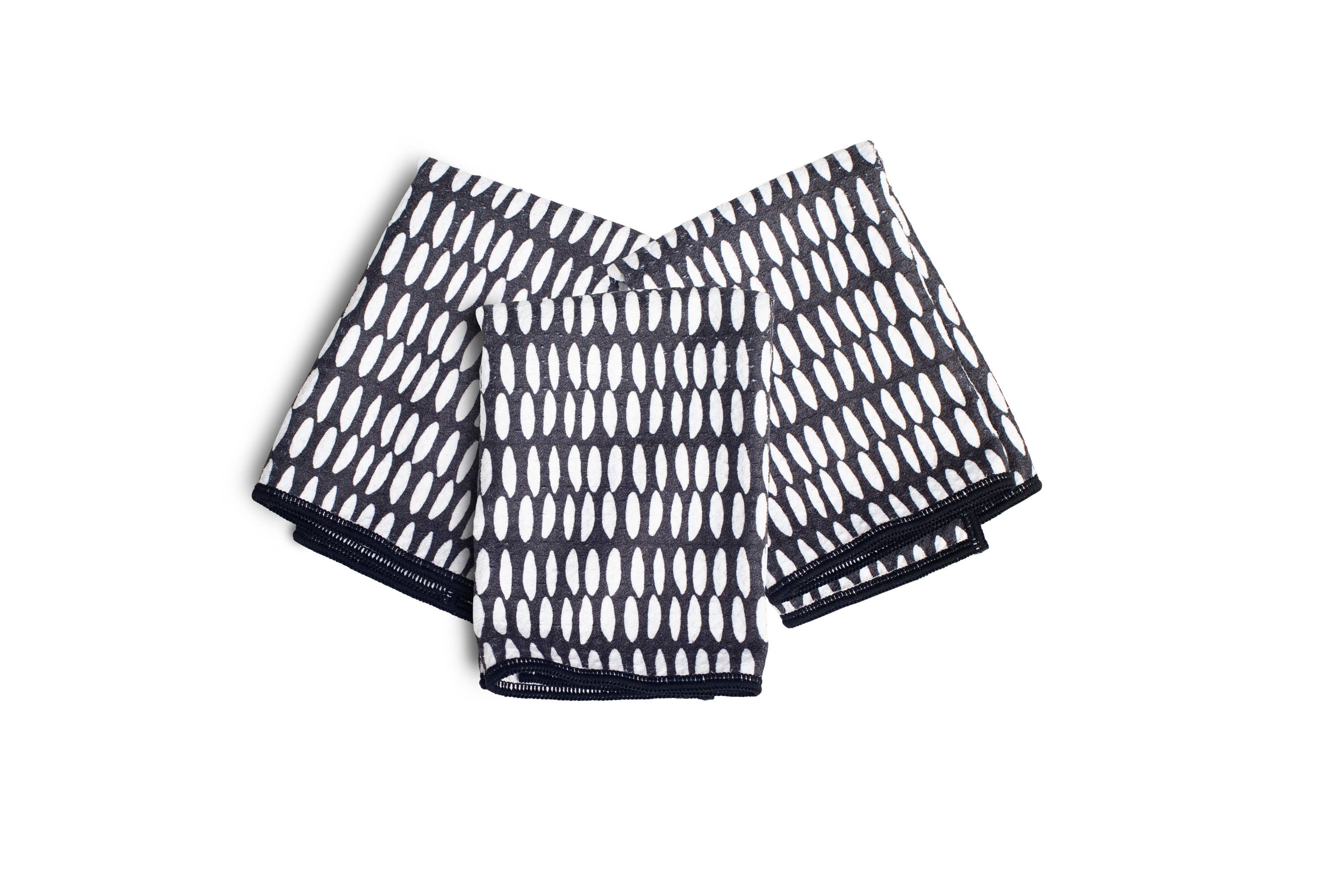 Mighty Minis Towel Set - Beans in Black (set of 3)