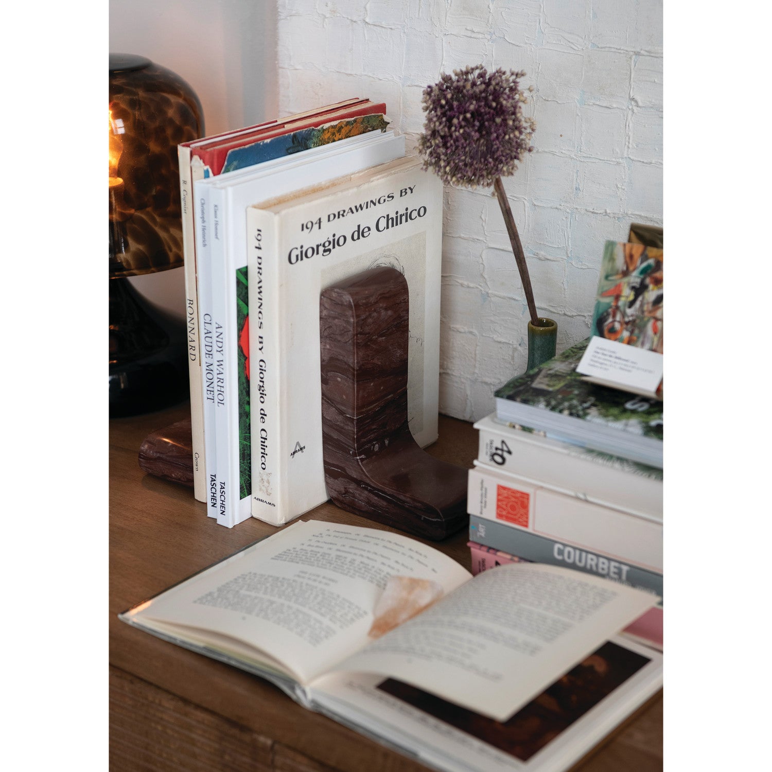 Chocolate L-Shaped Bookends
