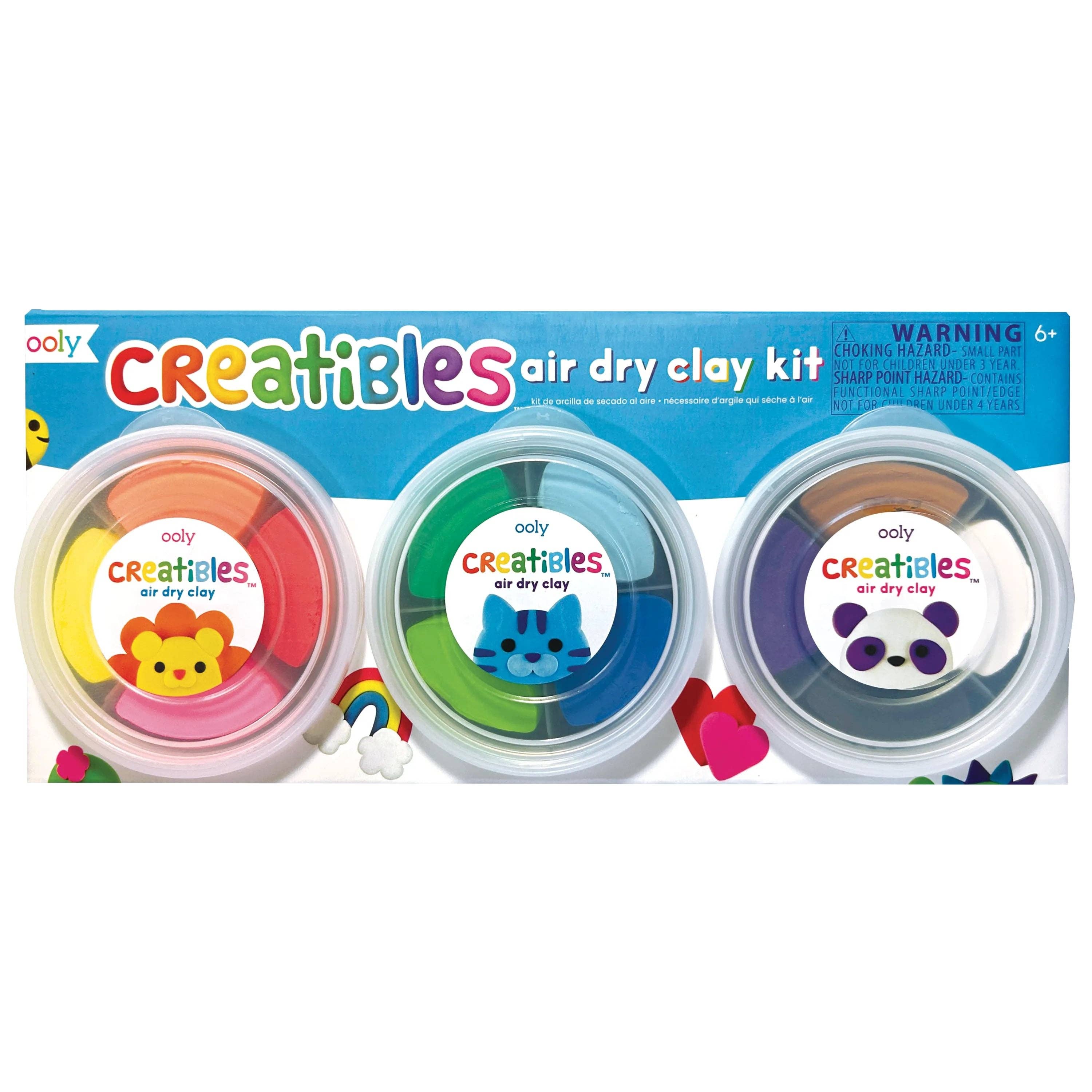 Creatibles Air Dry Clay Kit - Set of 12 Colors