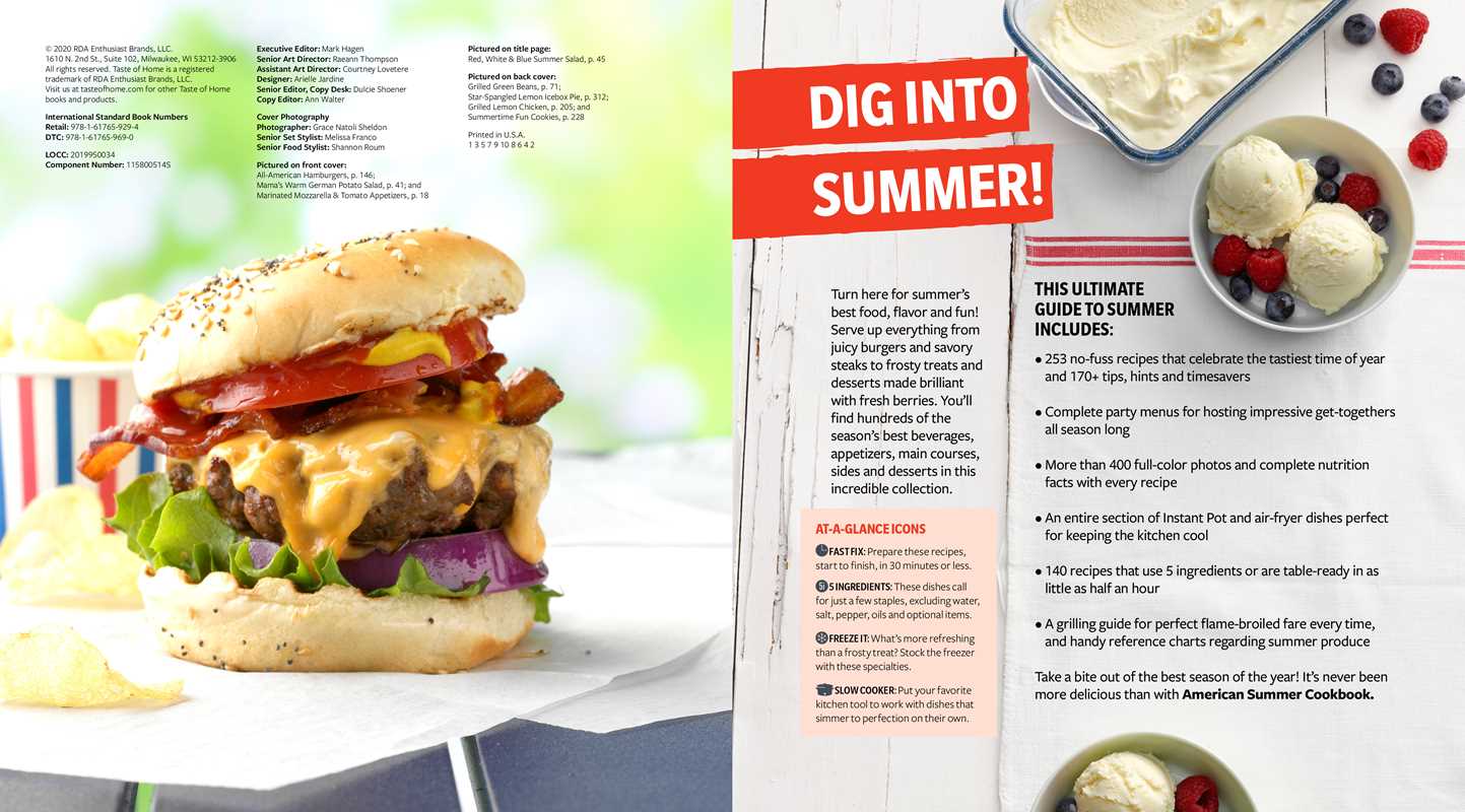 Taste of Home American Summer Cookbook by