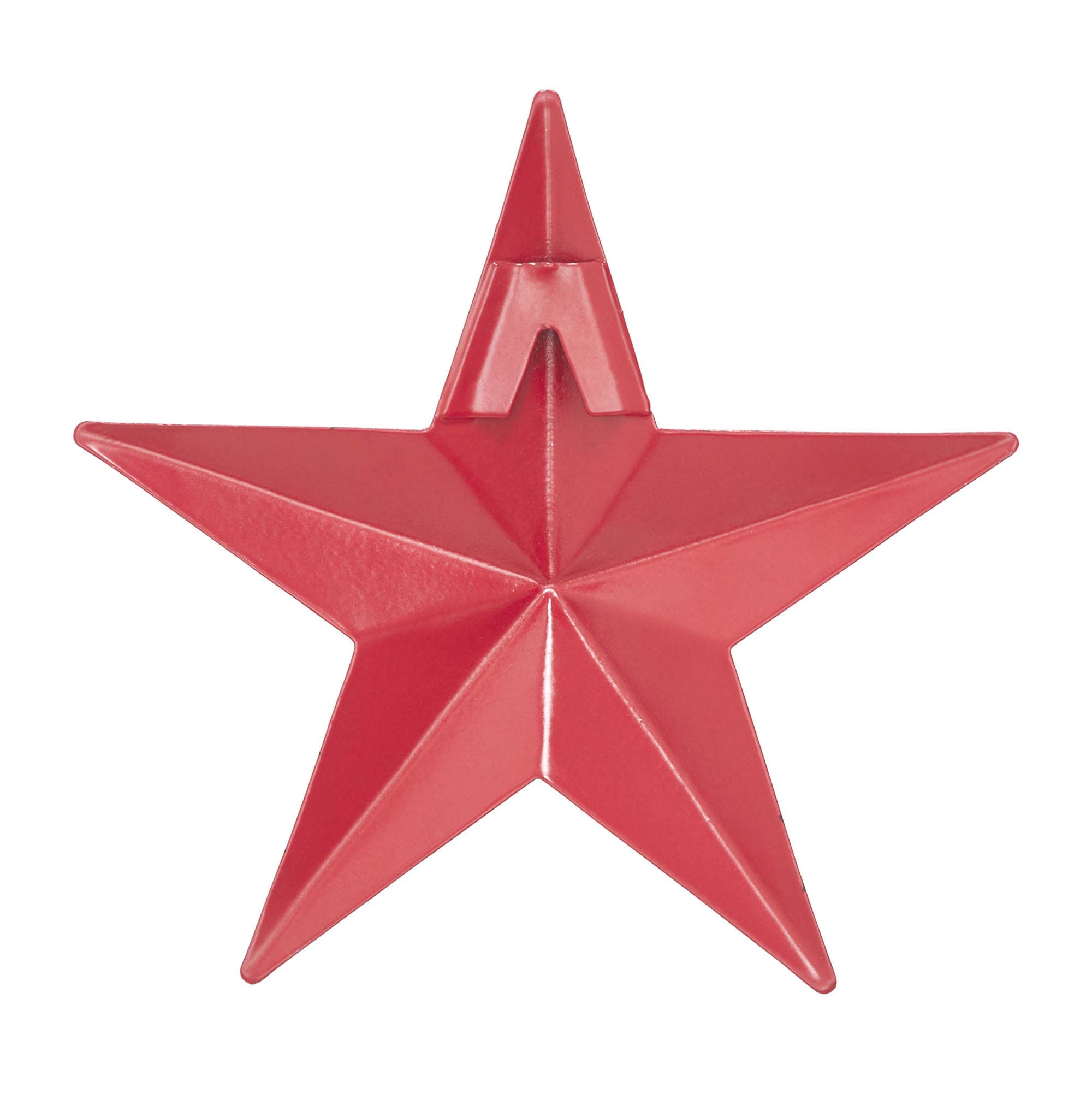 Metal Star Speckled Barn Red Distressed 4x4