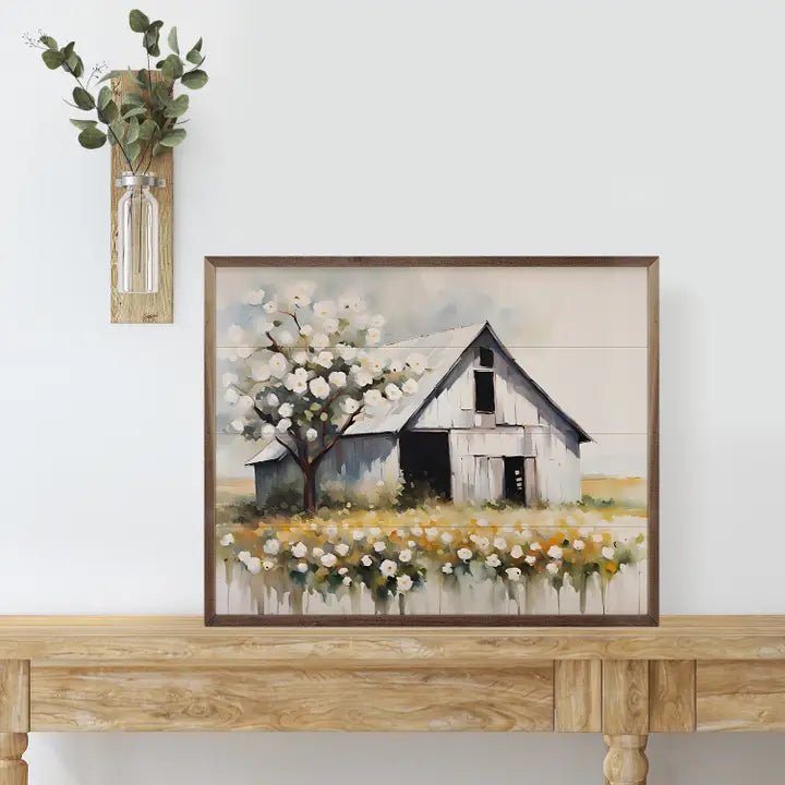 White Barn w/ Tree