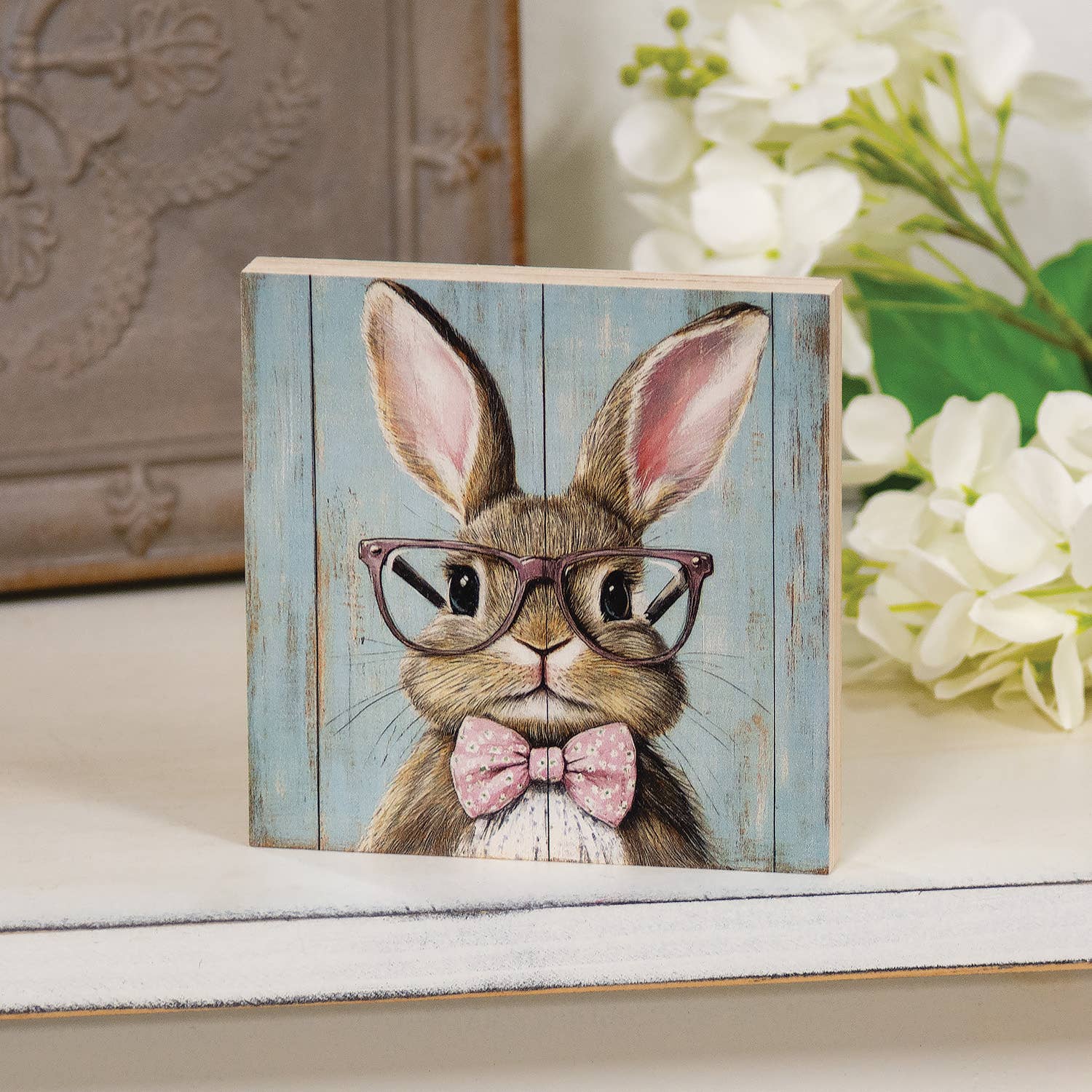 Bunny In Pink Specs Block