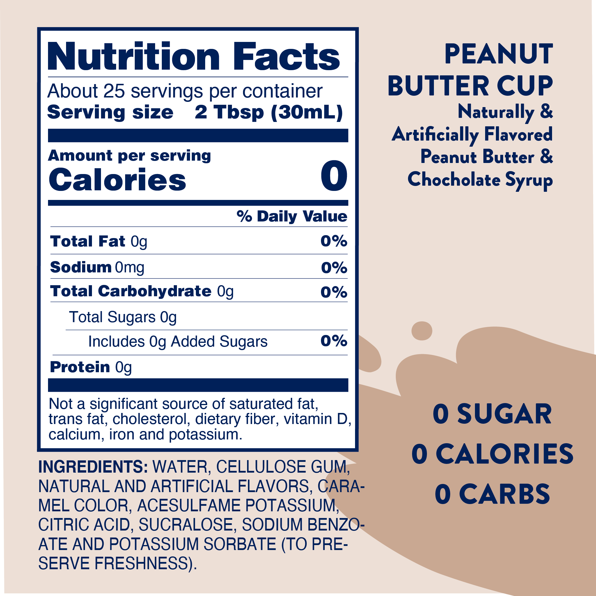 Peanut Butter Cup Syrup - Sugar Free