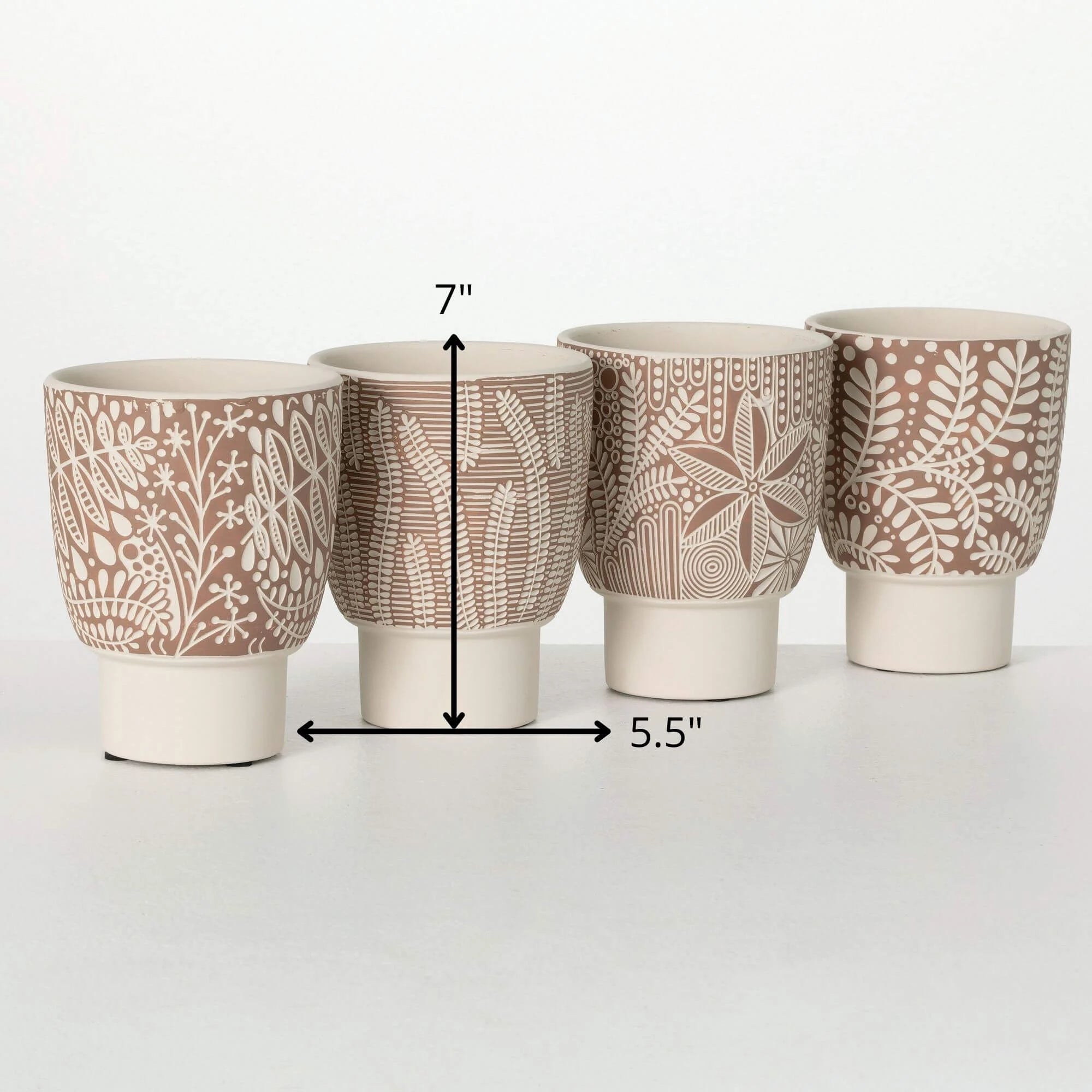 Botanical Patterned Pot