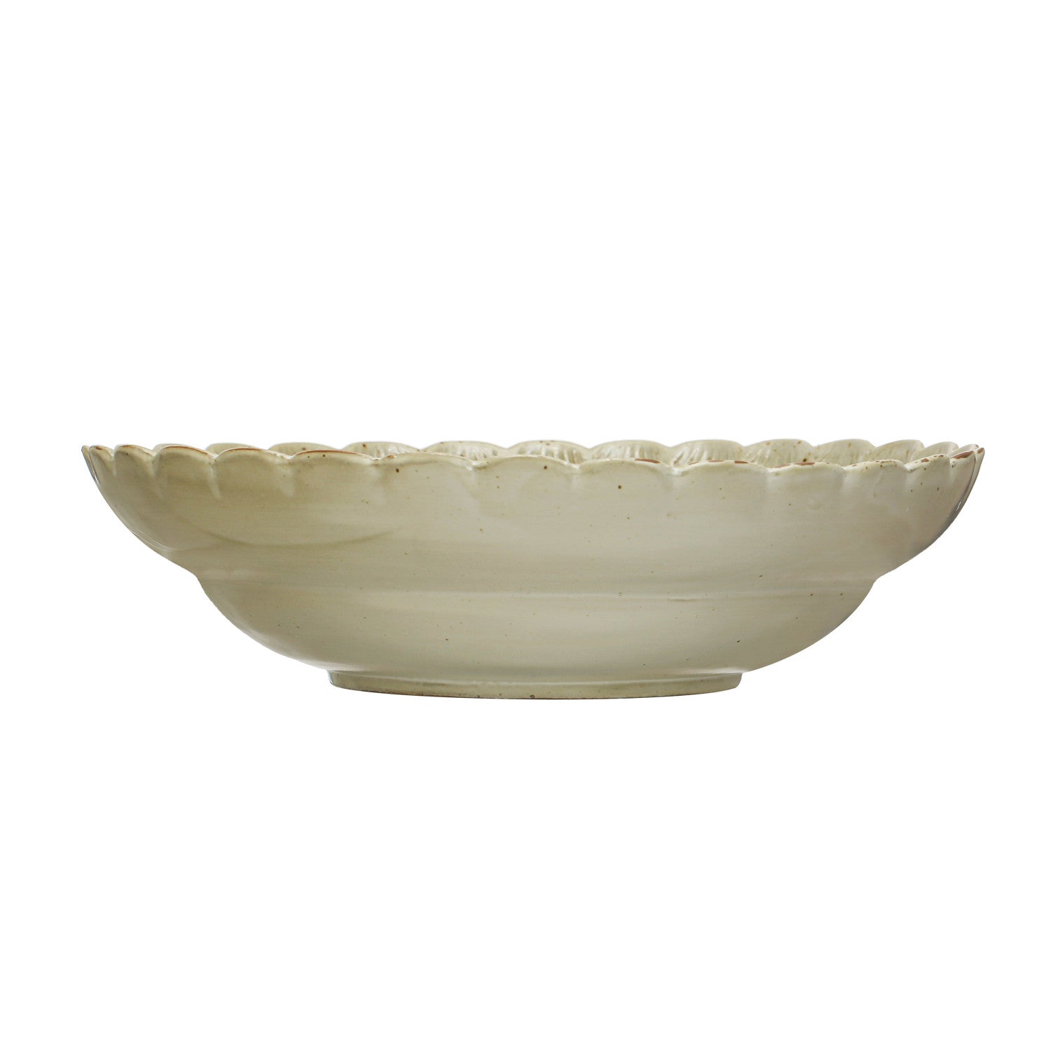 Stoneware Scalloped Edge Bowl