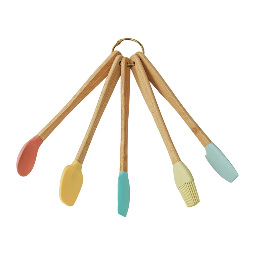 Mini Silicone & Wood Utensils