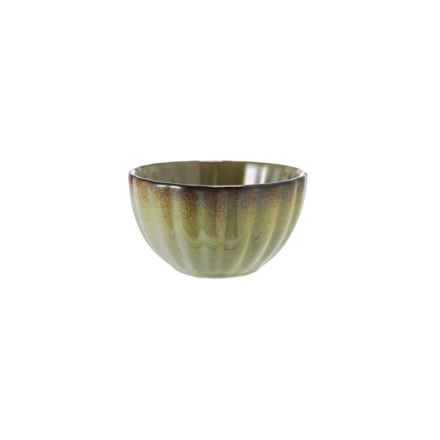 Stoneware Ribbed Bowl