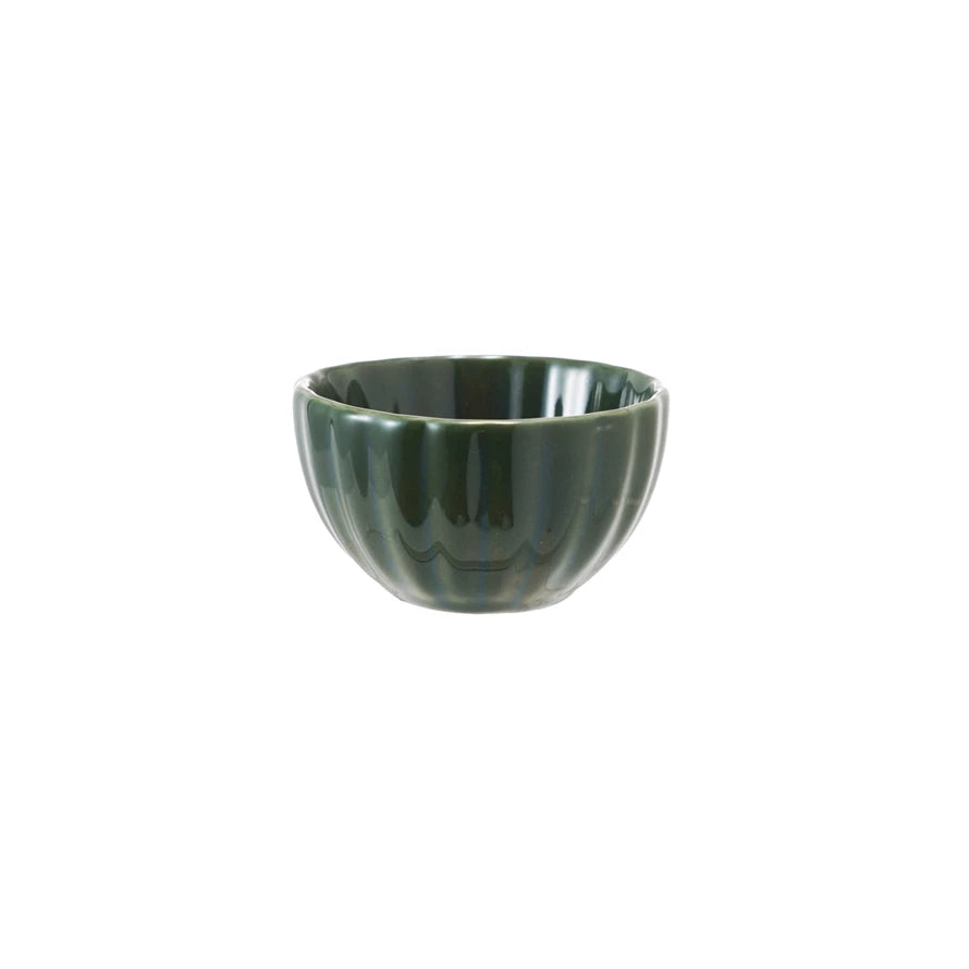 Stoneware Ribbed Bowl