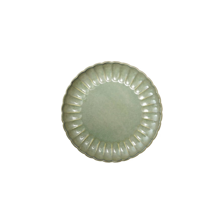 Fluted Plate - Sage Green