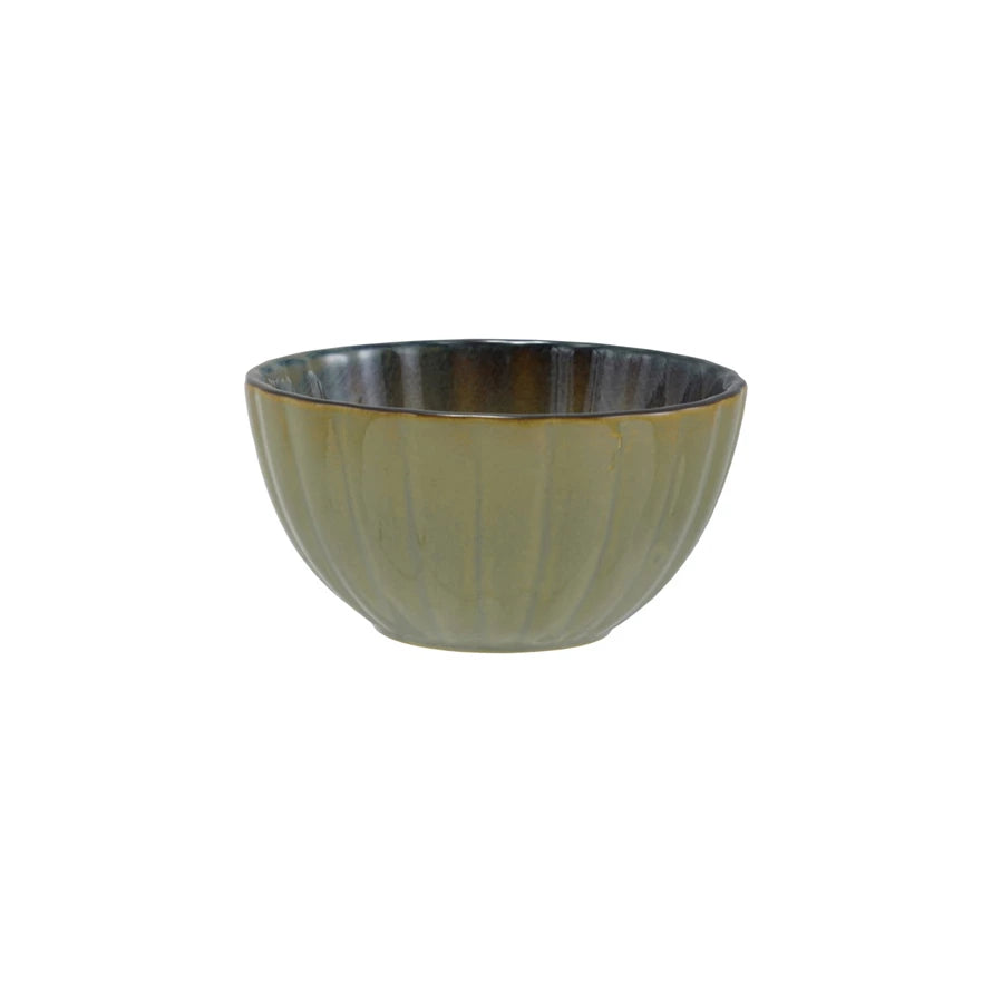 Fluted Bowl - Sage Green