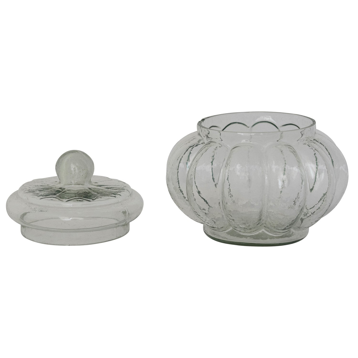 Ribbed Glass Jar