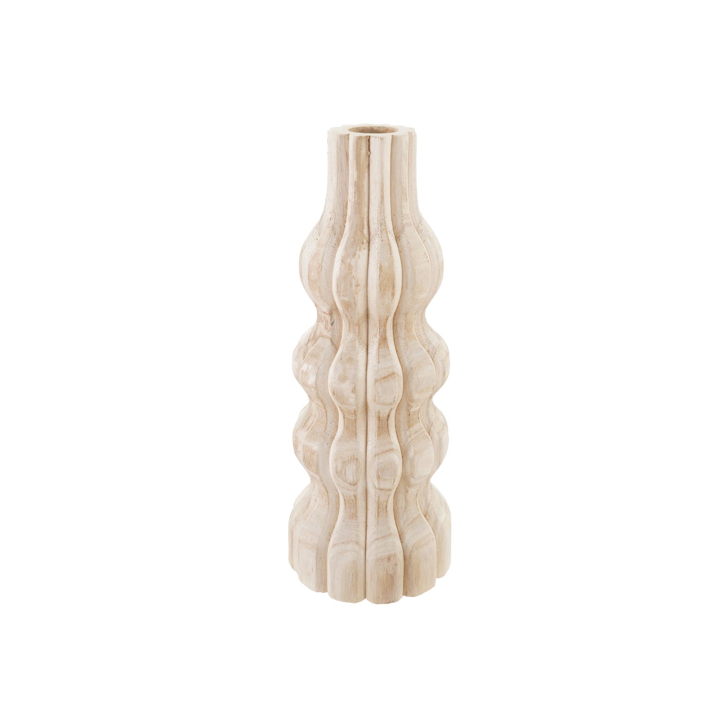 Carved Paulownia Wood Vase