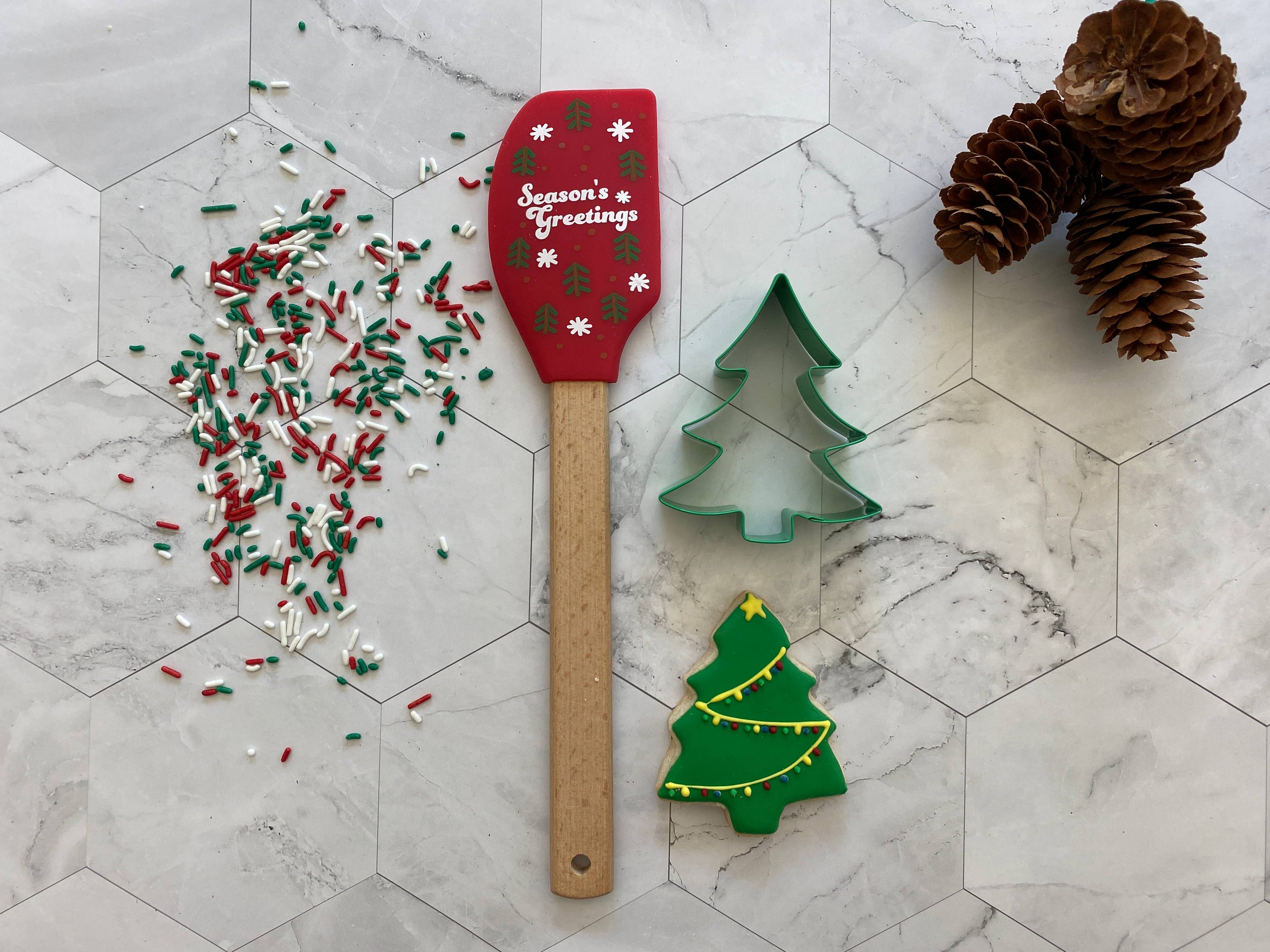 Winter Wonderland Tree Spatula & Cookie Cutter Set