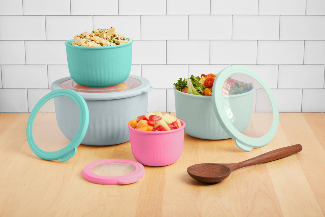 8pc Ribbed Round Storage Bowls